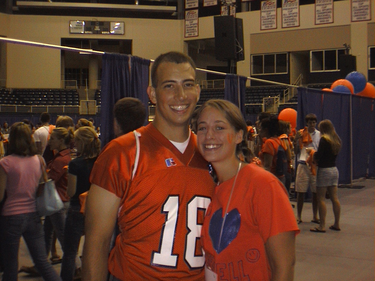 Liz and Ryan at a Bucknell football game