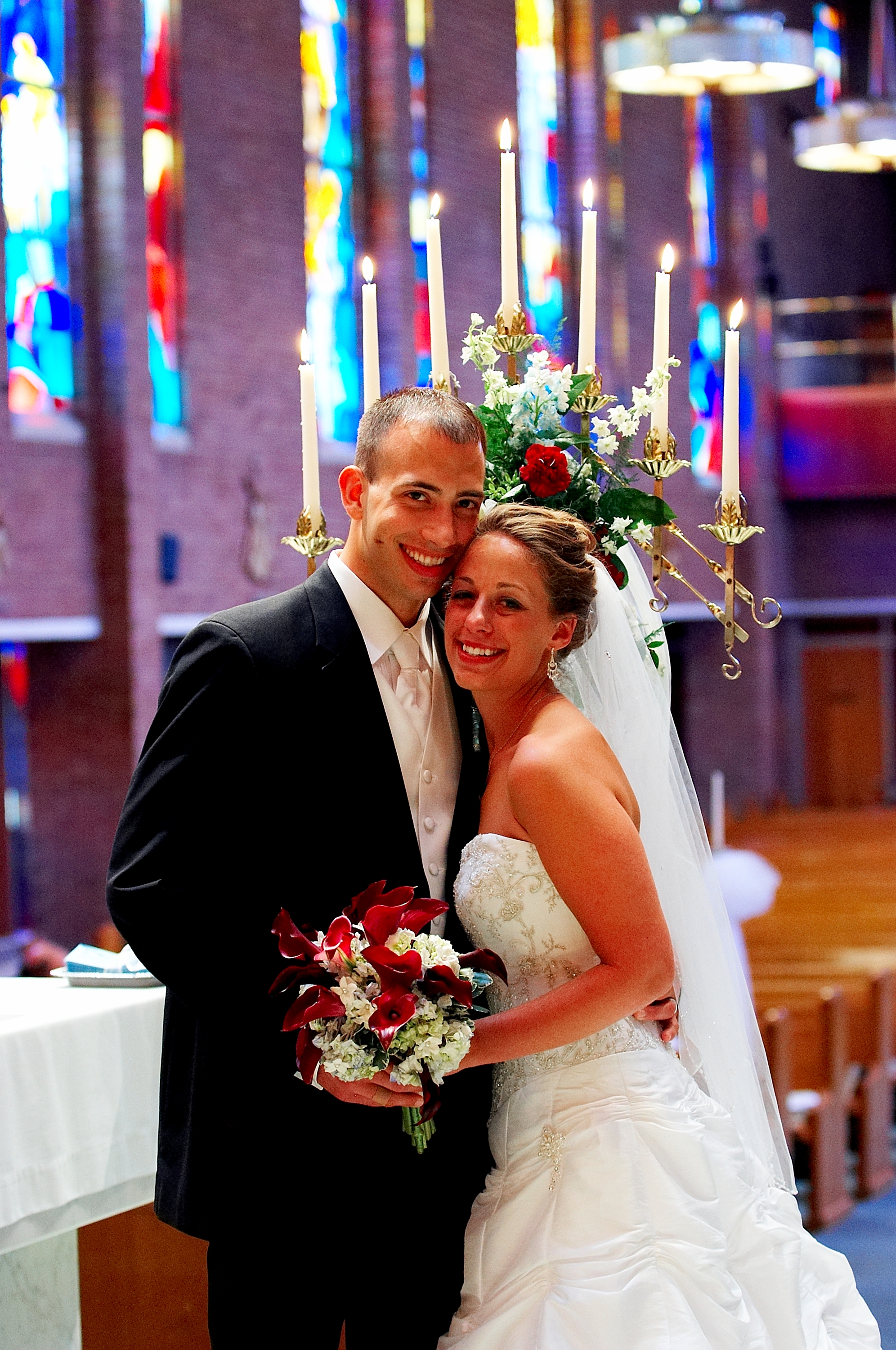 Liz and Ryan on their wedding day