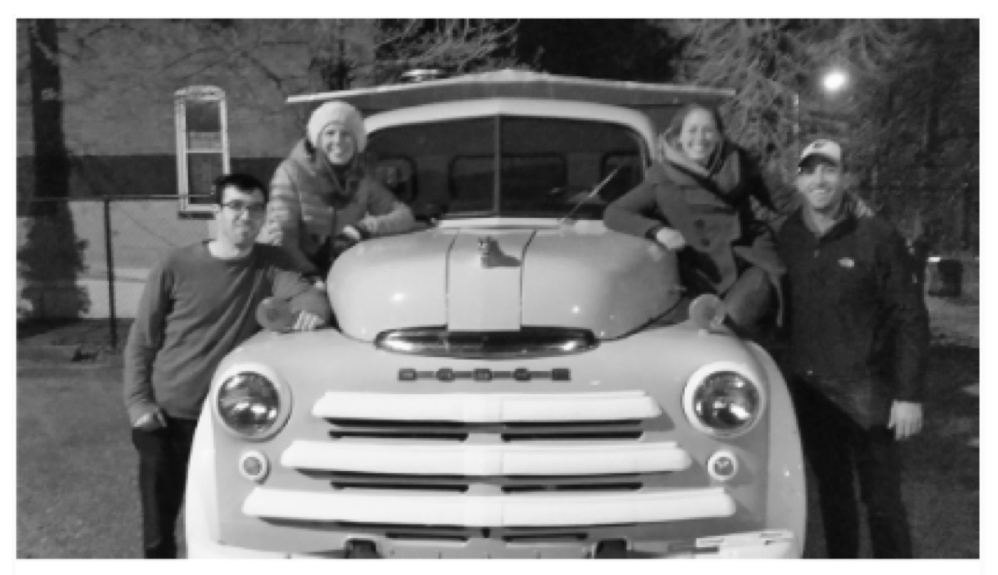 The Well Crafted Pizza team with their vintage Dodge truck