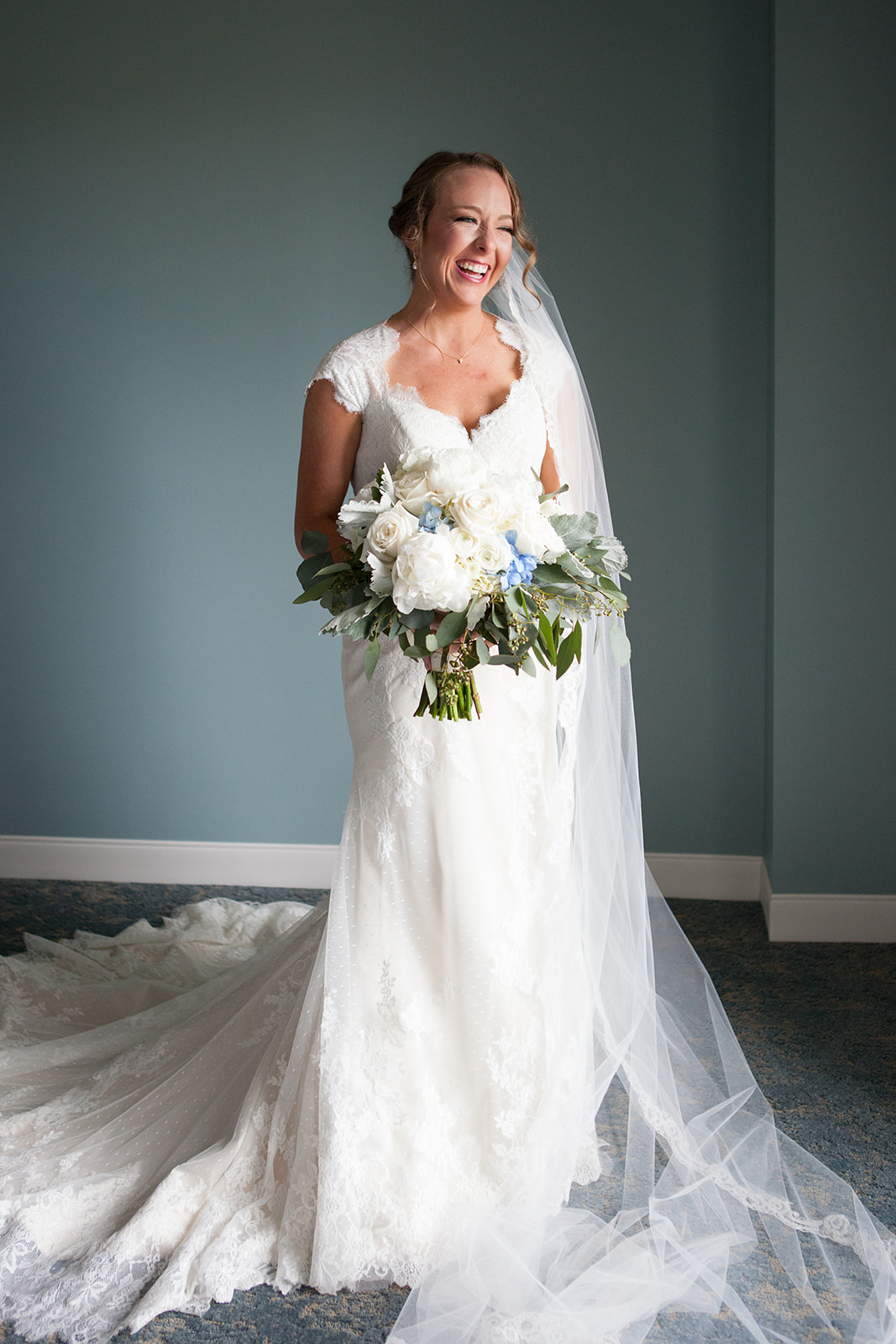 Dani and Sean wedding moment in warm light