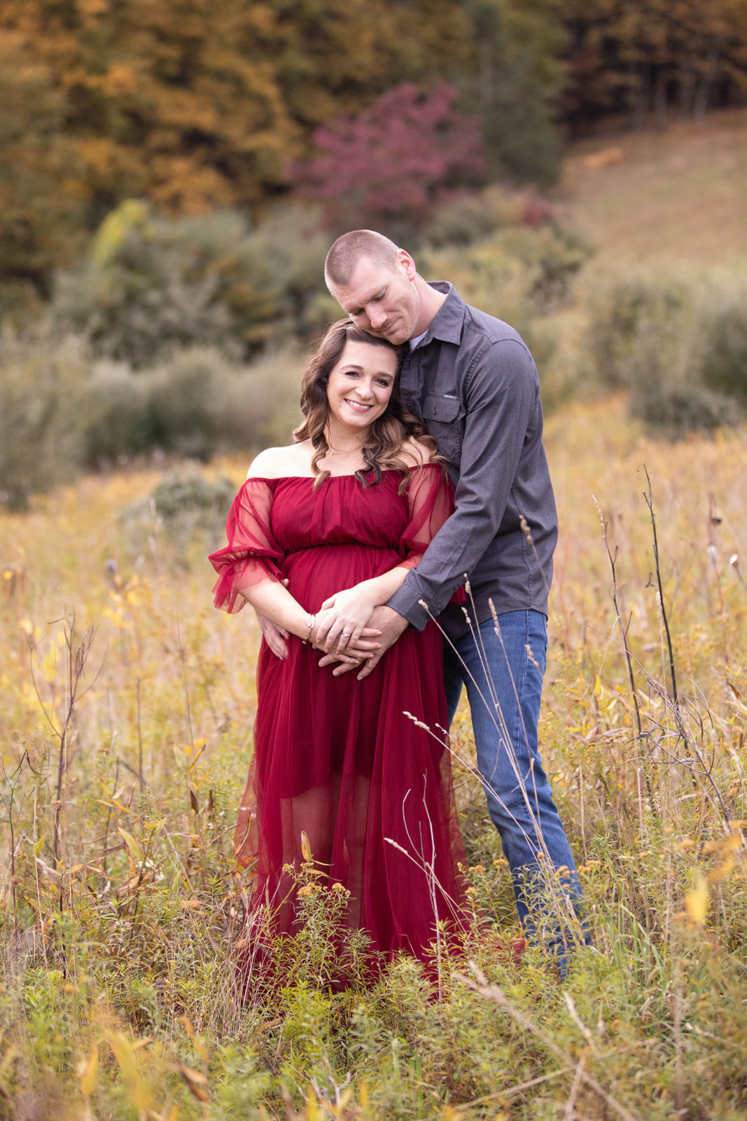 Maternity portrait in soft natural light